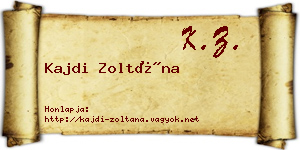 Kajdi Zoltána névjegykártya